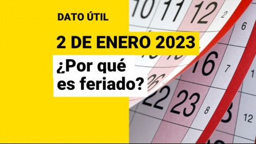 El 2023 comenzará con un fin de semana largo: ¿Por qué el 2 de enero es feriado?