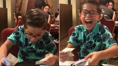 Niño invita a su padre a comer con sus ahorros y su reacción por la factura se viraliza: 'No voy a volver a venir aquí'