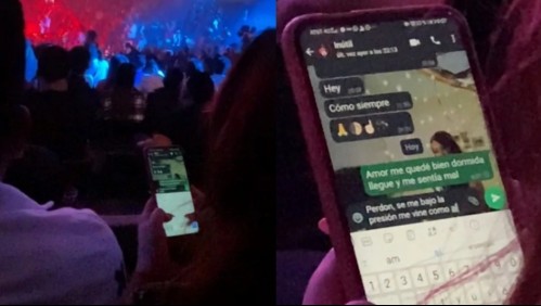 'Me quedé bien dormida': Descubren a joven en pleno concierto mintiéndole a su novio por WhatsApp