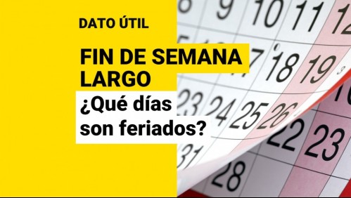 Fin de semana largo a principios de noviembre: ¿Qué días son feriados?