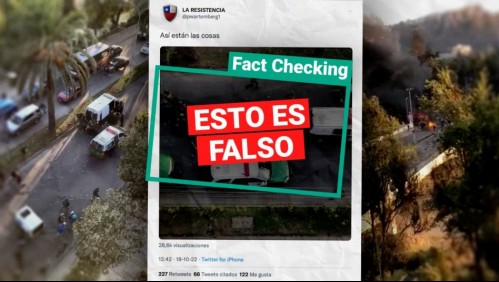 Es de 2020: Es falso que video de carabineros apedreados sea actual