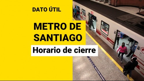 ¿A qué hora cierra el Metro de Santiago este 18 de octubre?