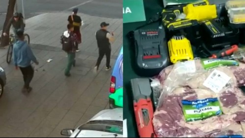 Carabineros detiene a cuatro personas por saquear supermercado: Robaron carne, herramientas y cerveza