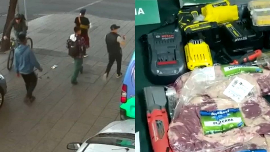 Carabineros detiene a cuatro personas por saquear supermercado: Robaron carne, herramientas y cerveza