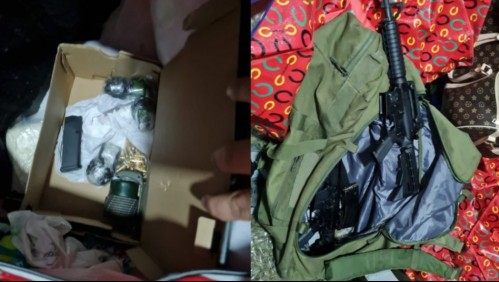 Armas de guerra encontradas en Estación Central: Fiscalía se refiere a su estado