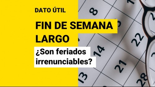 Fin de semana largo a principios de noviembre: ¿Son feriados irrenunciables?