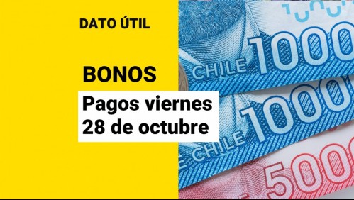Bonos que se pagan hoy: ¿Qué aportes se otorgan este viernes 28 de octubre?