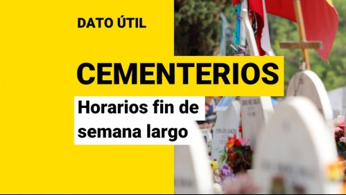 Fin de semana largo: Conoce los horarios de los cementerios para este 31 de octubre y 1 de noviembre