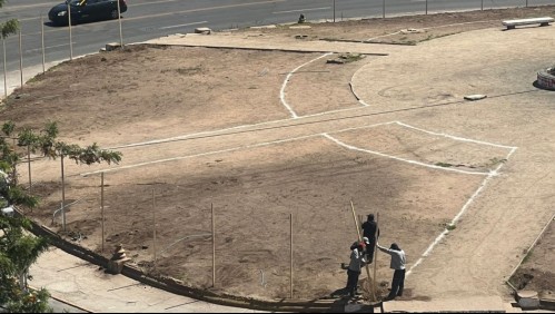 Cierran Plaza Italia: Instalación de cierre perimetral da inicio a obras de restauración