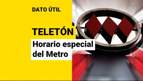 Metro extiende horarios por la Teletón: ¿Qué estaciones cerrarán más tarde?