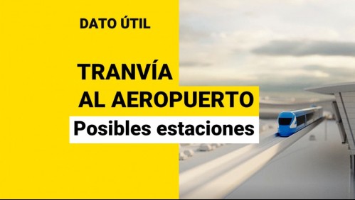 Proyecto de tranvía al aeropuerto de Santiago: ¿Dónde se ubicarían las estaciones?