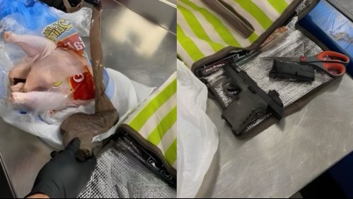 Mujer intentó viajar en avión con una pistola escondida dentro de una gallina lista para cocinar
