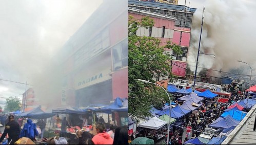 Incendio afecta a Mall Chino en Santiago Centro