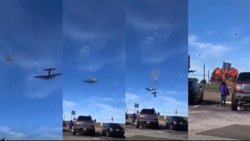 Dos aviones colisionaron mientras protagonizaban un show aéreo en Estados Unidos