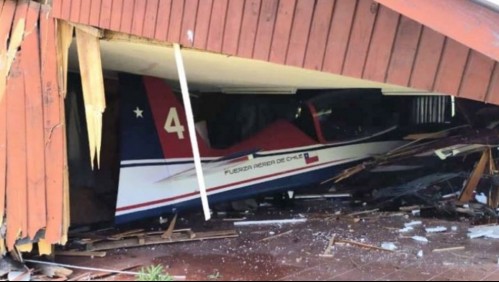 Reportan caída de avioneta de la FACH en la ciudad de Chillán: 'Una persona lesionada'