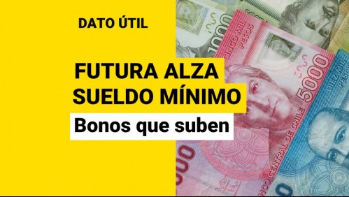 Estos son los bonos que aumentan con la futura alza del sueldo mínimo