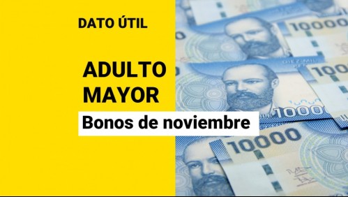 Bonos para adultos mayores en noviembre: Revisa los pagos exclusivos para la tercera edad