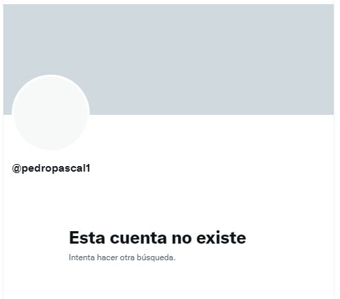 Cuenta de Twitter eliminada de Pedro Pascal