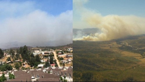 Declaran Alerta Roja por incendio forestal en Quilpué: Evacuaron la escuela y viviendas del sector