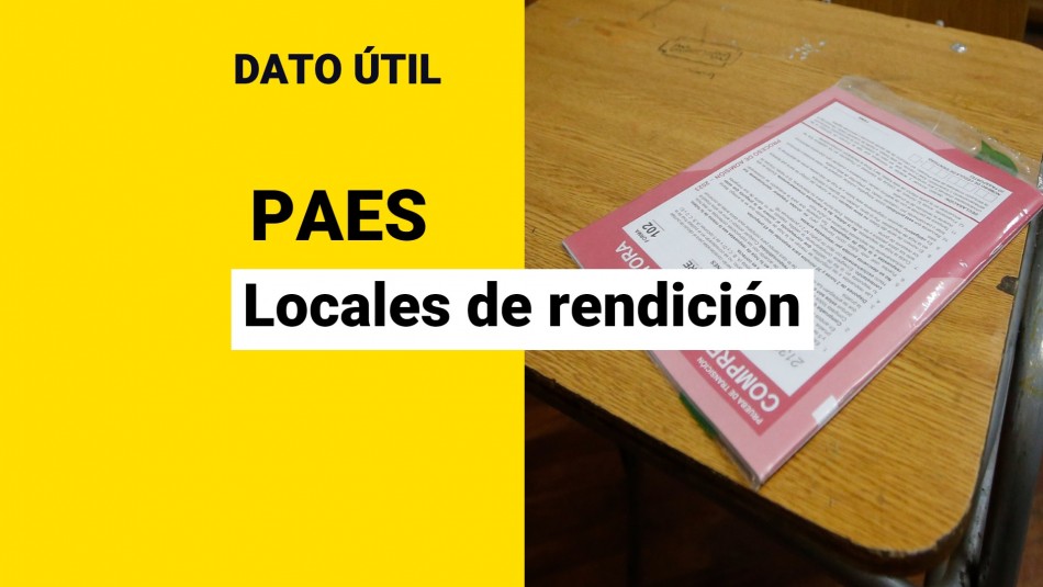 PAES ¿Cuándo se conocerán los locales de rendición? Meganoticias