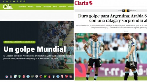 'No se puede creer': Así titularon los medios internacionales la derrota de Argentina en su debut en el Mundial
