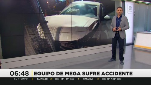 Equipo de Mega sufre accidente automovilístico: Responsable del choque habría estado bajo los efectos del alcohol