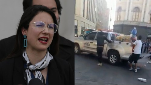 'Necesitamos más Carabineros': Alcaldesa Hassler tras polémico video de ambulantes agrediendo a uniformados en Santiago