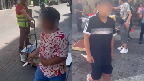 'La estaban defendiendo': La versión de la madre de los niños que realizaron amenazas con cuchillos en Santiago