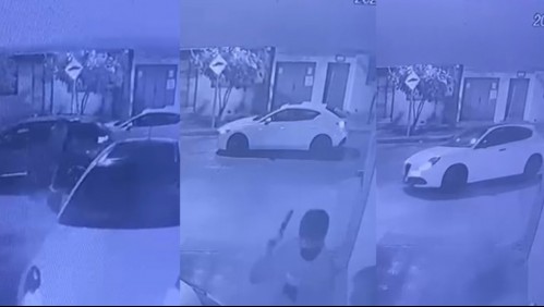 Pareja es víctima de violento portonazo en Santiago: Delincuentes los intimidaron con armas de fuego