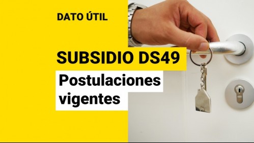 Subsidio DS49: ¿Qué llamados tienen postulaciones vigentes?