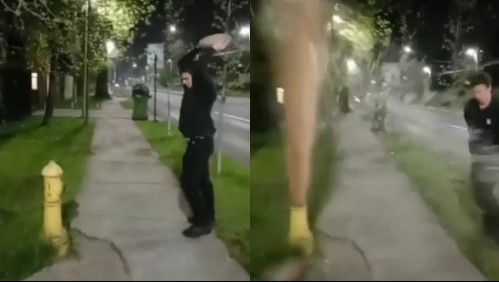 Joven grabado rompiendo un grifo es formalizado y queda con arraigo nacional