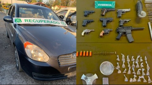 Taller en La Pintana era usado para la adaptación de armas y venta de droga: Hay cuatro detenidos