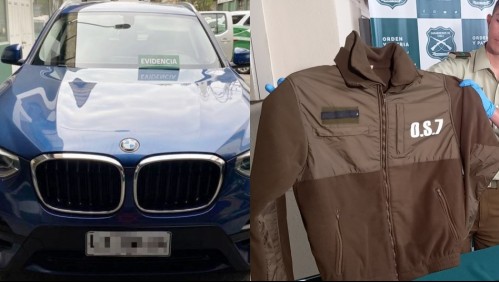 Vehículo robado en Vitacura fue localizado en Antofagasta: Había ropa de Carabineros falsificada en casa del conductor