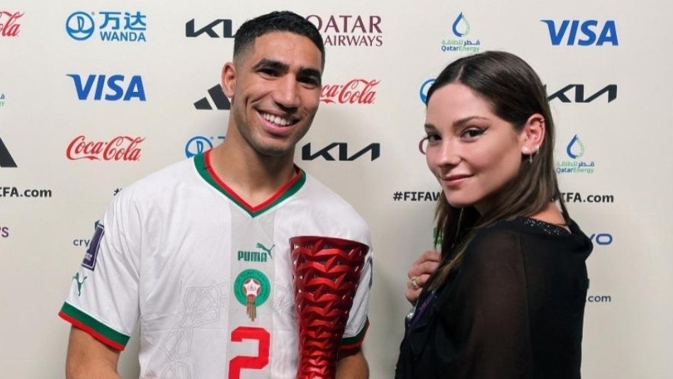 Kel Calderon junto a Achraf Hakimi