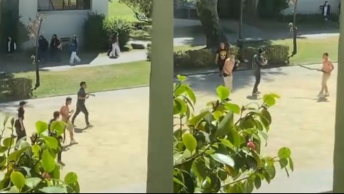 Registran en video violenta pelea a cuchillazos y palos al interior de campus de la Universidad de Concepción