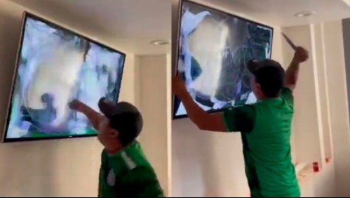 'Esto ya no es pasión, es algún tipo de trastorno': Mexicano destruyó televisor tras eliminación de su Selección