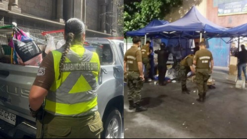 'Operación rastrillo': Carabineros y municipio trabajan en recuperar el espacio público en zonas críticas de Santiago