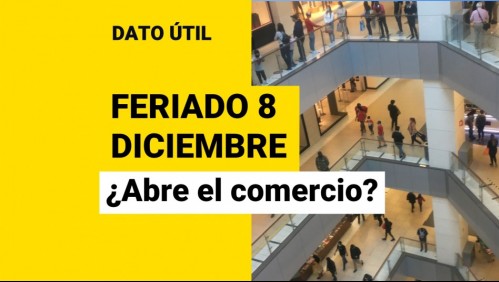 Feriado del 8 de diciembre: ¿Abrirán los malls y supermercados?