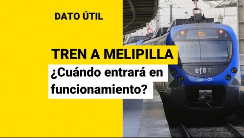 Avanzan obras del Tren a Melipilla: ¿Cuándo entrará en funcionamiento?