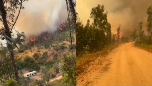 Incendio forestal en Santo Domingo: Solicitan evacuar cinco sectores de la comuna