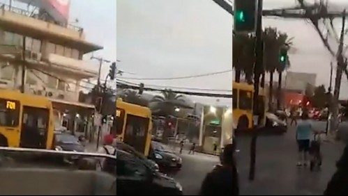 Video muestra cómo un Transantiago arrastra a un colectivo: Chofer del bus estaba en estado de ebriedad