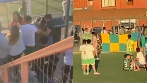 Registros captan batalla campal entre barras en la final de un campeonato de fútbol amateur de Chiguayante
