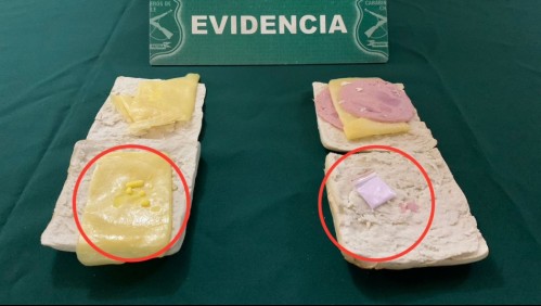 Detienen a mujer que intentó ingresar droga al interior de un pan con jamón