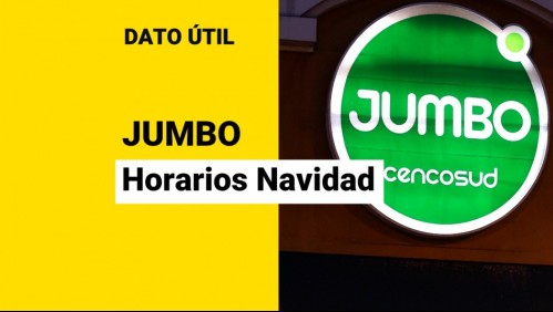 Jumbo: Conoce los horarios para la semana de Navidad