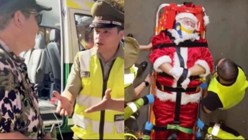 'Atropellan' al Viejito Pascuero: Carabineros llama a conducir con responsabilidad para esta Navidad