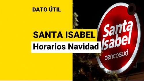 Santa Isabel: Conoce los horarios para esta semana de Navidad