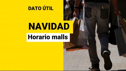 ¿Cuáles son los horarios de los malls? Así funcionará el comercio esta semana de Navidad