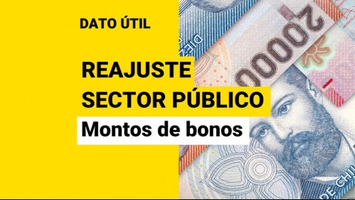 Reajuste sector público: Estos serían los montos del bono de vacaciones, bono término de conflicto y aguinaldos