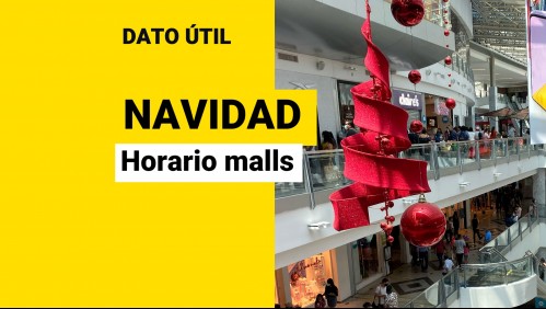 ¿Cómo funcionan los malls? Conoce los horarios para esta semana de Navidad