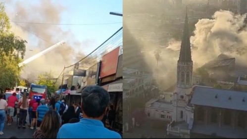 Incendio afecta a locales comerciales del Barrio Patronato: Bomberos trabaja en el lugar
